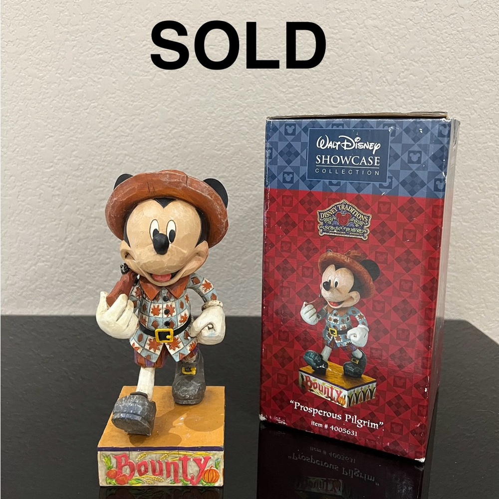 Jim Shore Disney Mickey Mouse “Prosperous Pilgrim”